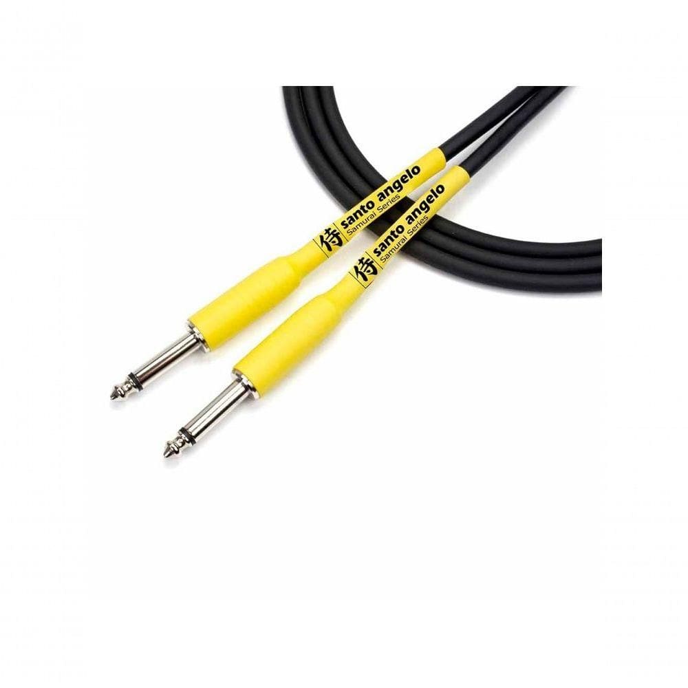 Cabo De Guitarra Samurai 0,30mmm Conector P10-p10 20ft 6,10 Metros Preto