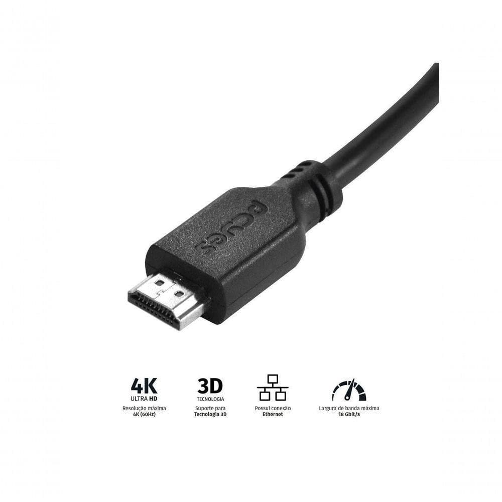 Cabo Hdmi 2.0 4k 30awg Puro Cobre 15 Metros - Phm20-15