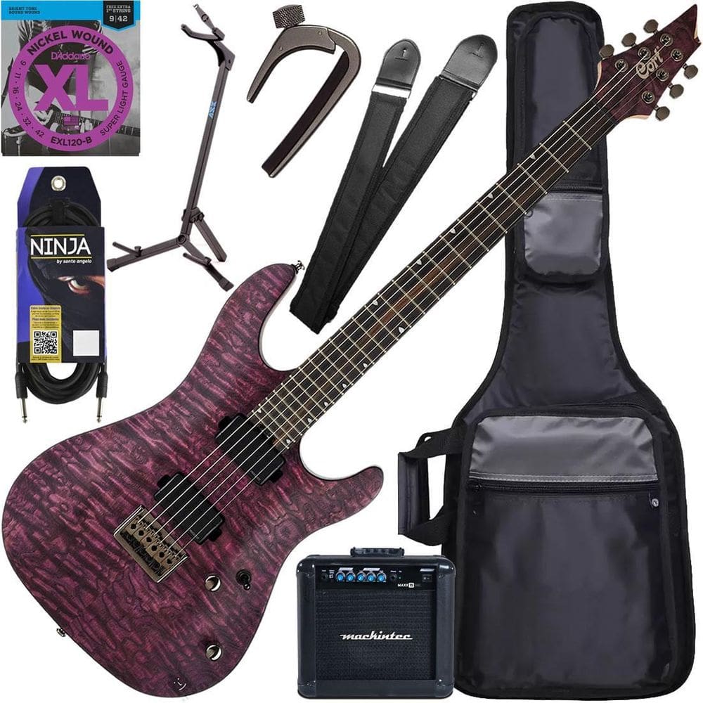 Kit Guitarra Cort Kx500 Etched Fishman Fluence Deep Edv Gx04