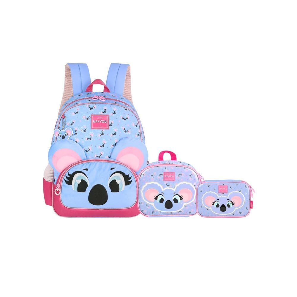 Kit Escolar Up4You Mochila Costas + Lancheira + Estojo Box