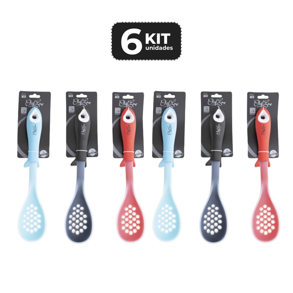 Kit 6 Pegador De Massa De Silicone 35 Cm - 3 Mix