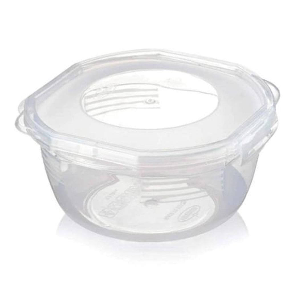 Pote Transparente Redondo Médio Com Travas 1,1L Nitron