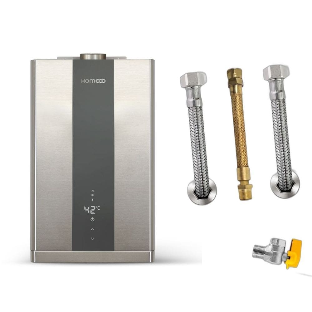 Kit Aquecedor Komeco KO36DIG2 36L GLP + Acess. Ligação