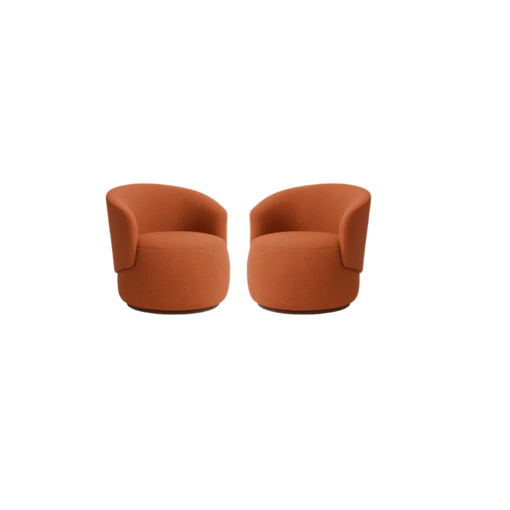 Kit 02 Poltronas Orgânica Decorativa Beatriz Boucle Terracota - Montanaris Decor