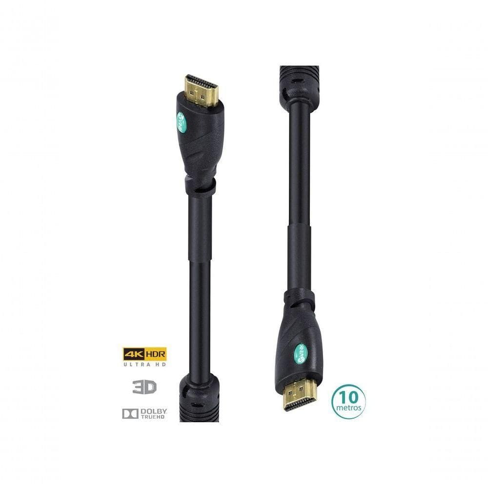 Cabo Hdmi 2.0 4k Ultra Hd 3d Conexão Ethernet Com Filtro 10 Metros - H20f-10