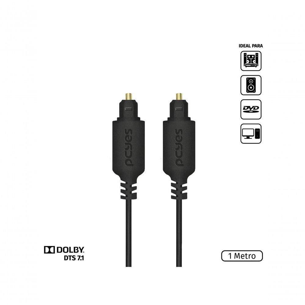 Cabo óptico Digital Toslink Macho 1 Metro - Pod-1