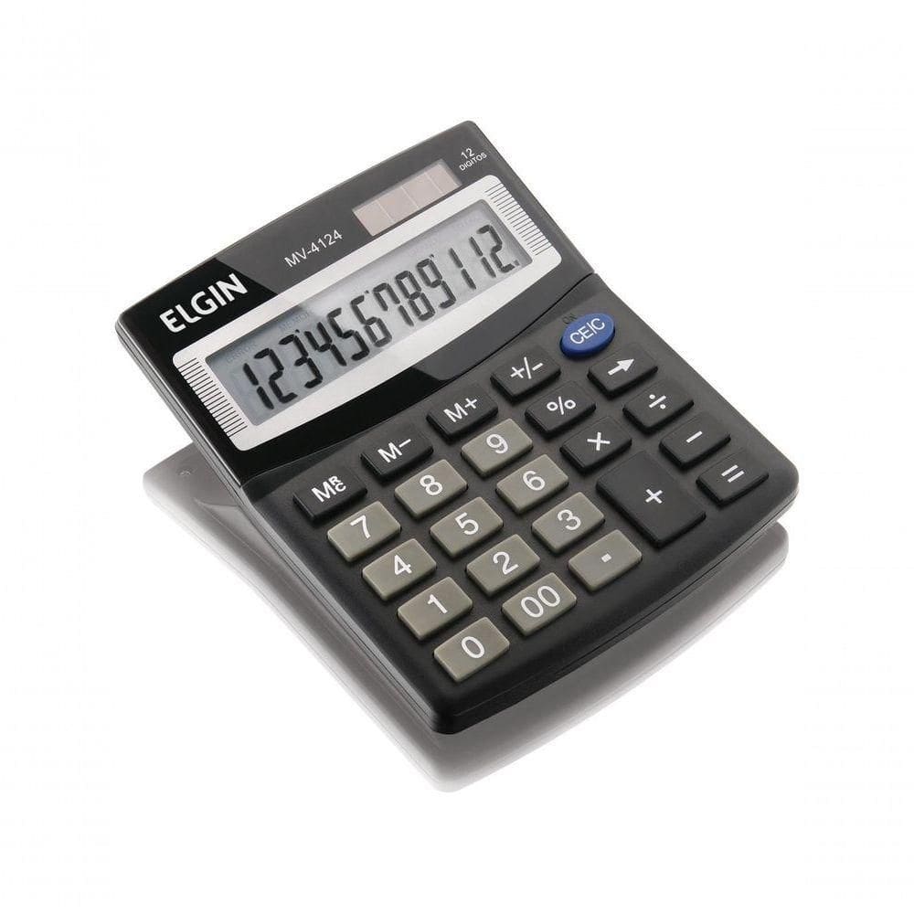 Calculadora De Mesa 12 Digitos Mv-4124 Preta