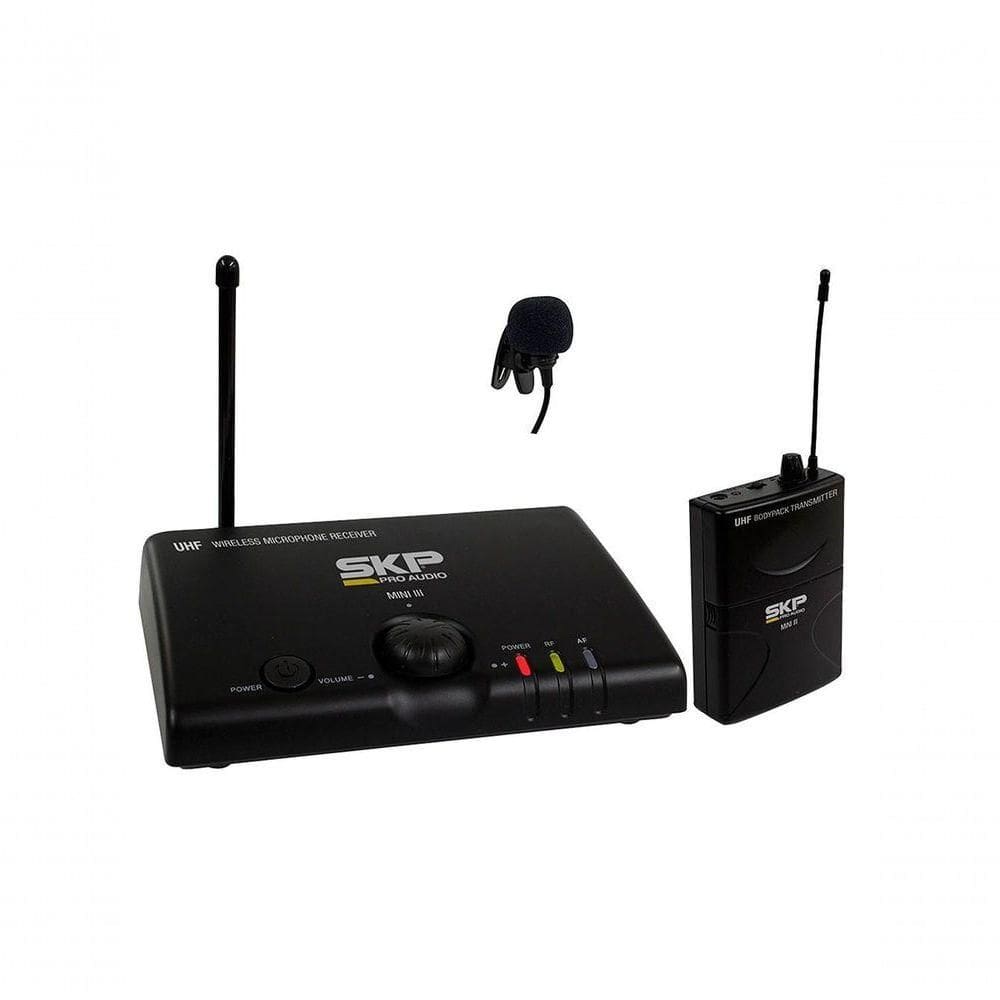Skp Microfone Mini-iii Base + 1 Mic Lapela Uhf S- Fio