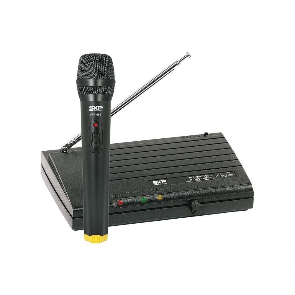 Microfone Sem Fio De Mão, Frequencia Vhf Alcance 50 Metros Vhf695