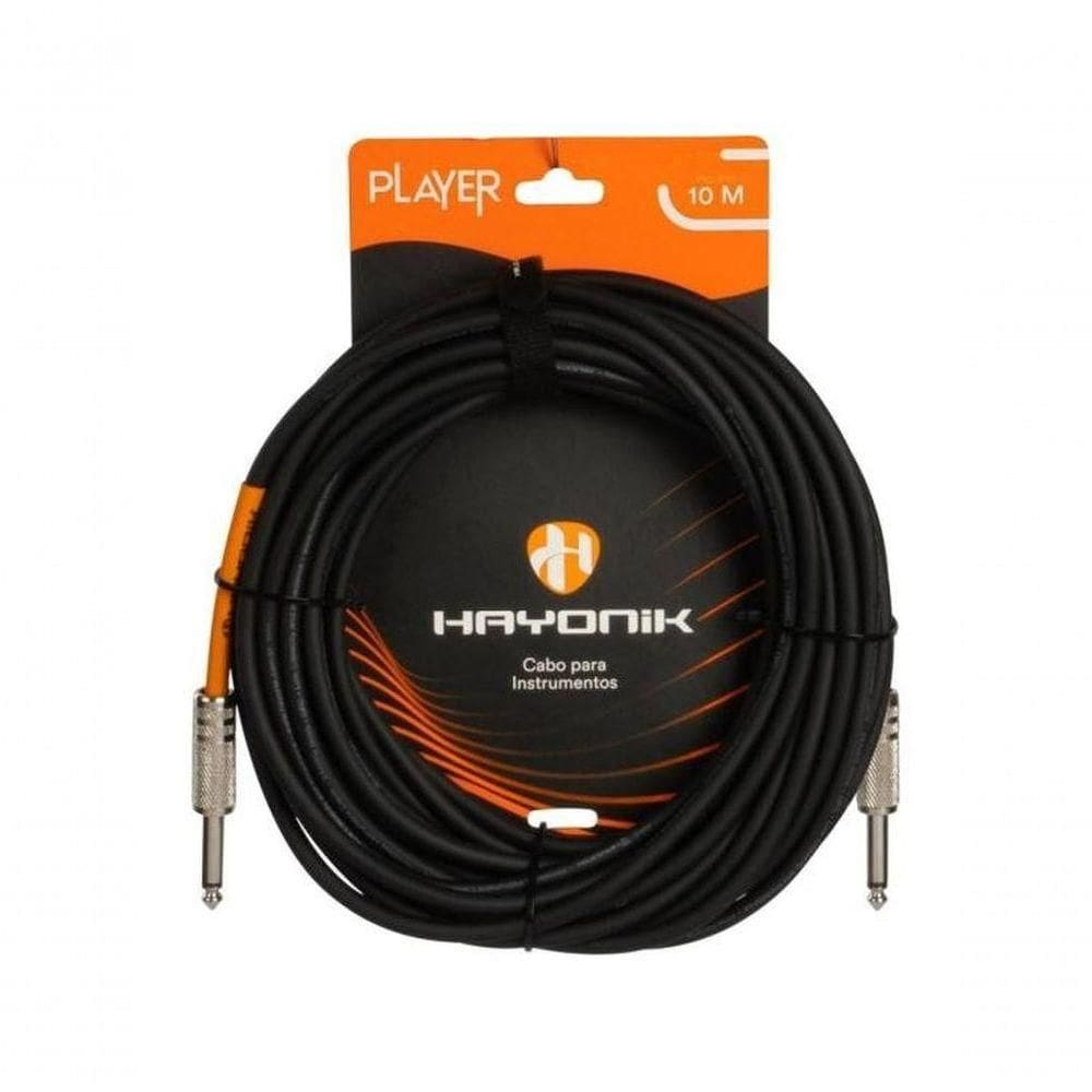 Cabo Para Instrumentos Player P10 X P10 10m Preto Hayonik