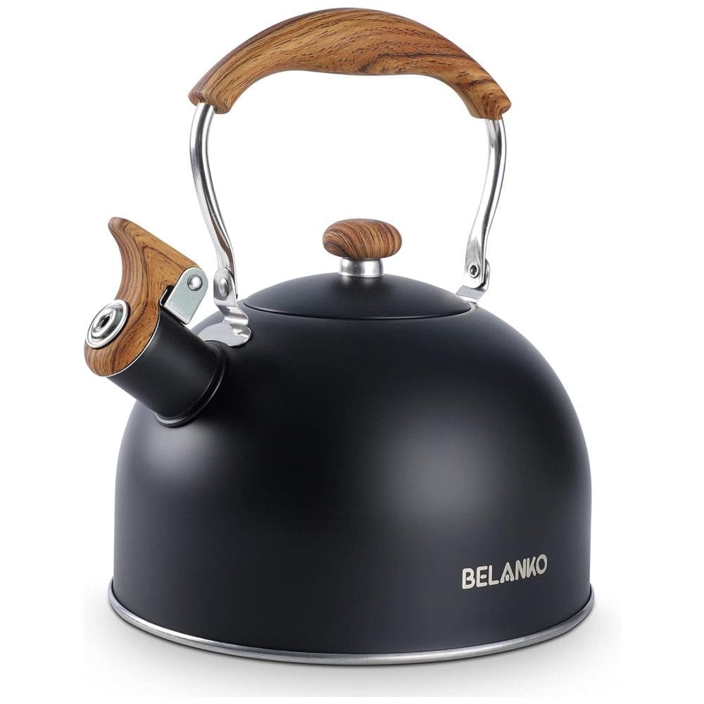 Chaleira de Chá 2. em Aço Inoxidável com Apito, BELANKO BE 2.5L BK, Preto