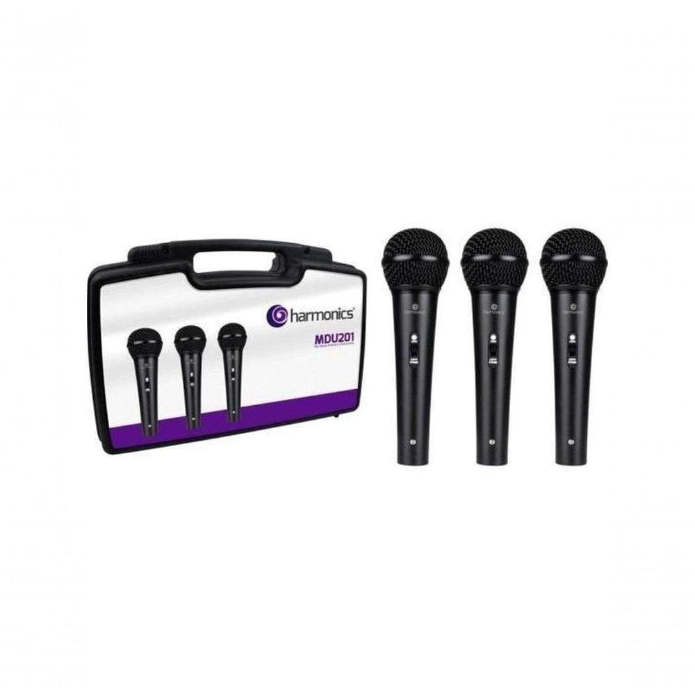Kit De Microfone Harmonics Mdu201 Com 3 Microfones Dinâmico Cardióide - Ki - 3