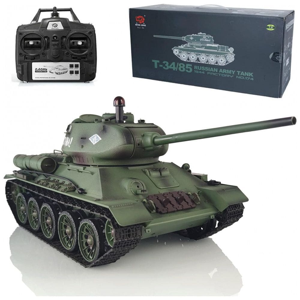 Tanque de Guerra TOUCAN RC HOBBY Soviet 485 com Controle Remoto, Escala 116, Verde