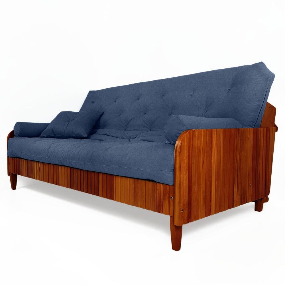 Sofá Cama Paris II Ripado Acquablock Madeira Maciça Natural D33