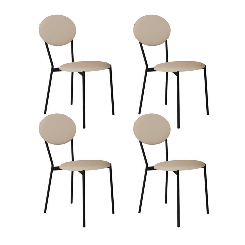Cadeira Vintage Elipse Fixa C-4 Pes 430 X 535 X 860 Mm C-4 Un. Cy.areia Light Areia Light City