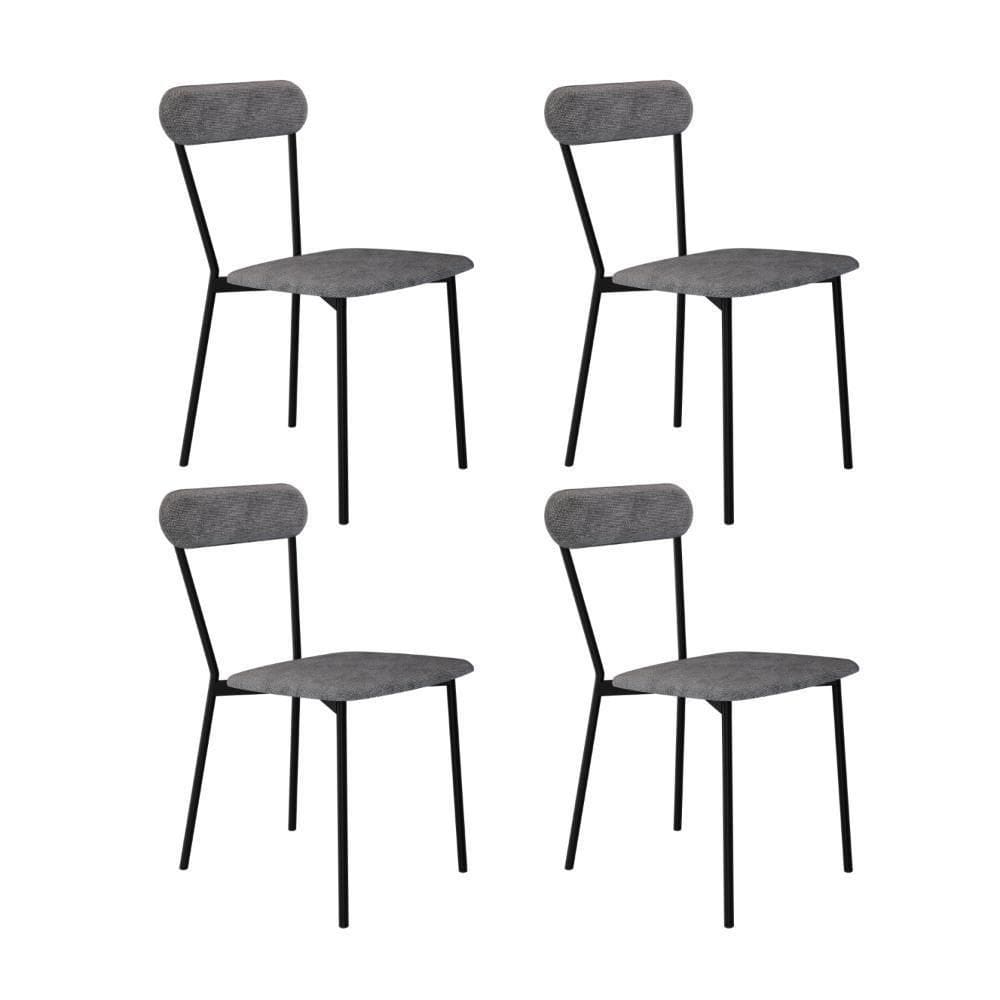 Cadeira Vintage Emília Fixa C-4 Pes 450 X 505 X 810 Mm C-4 Un.cy.nevoa Prata Névoa Prata City