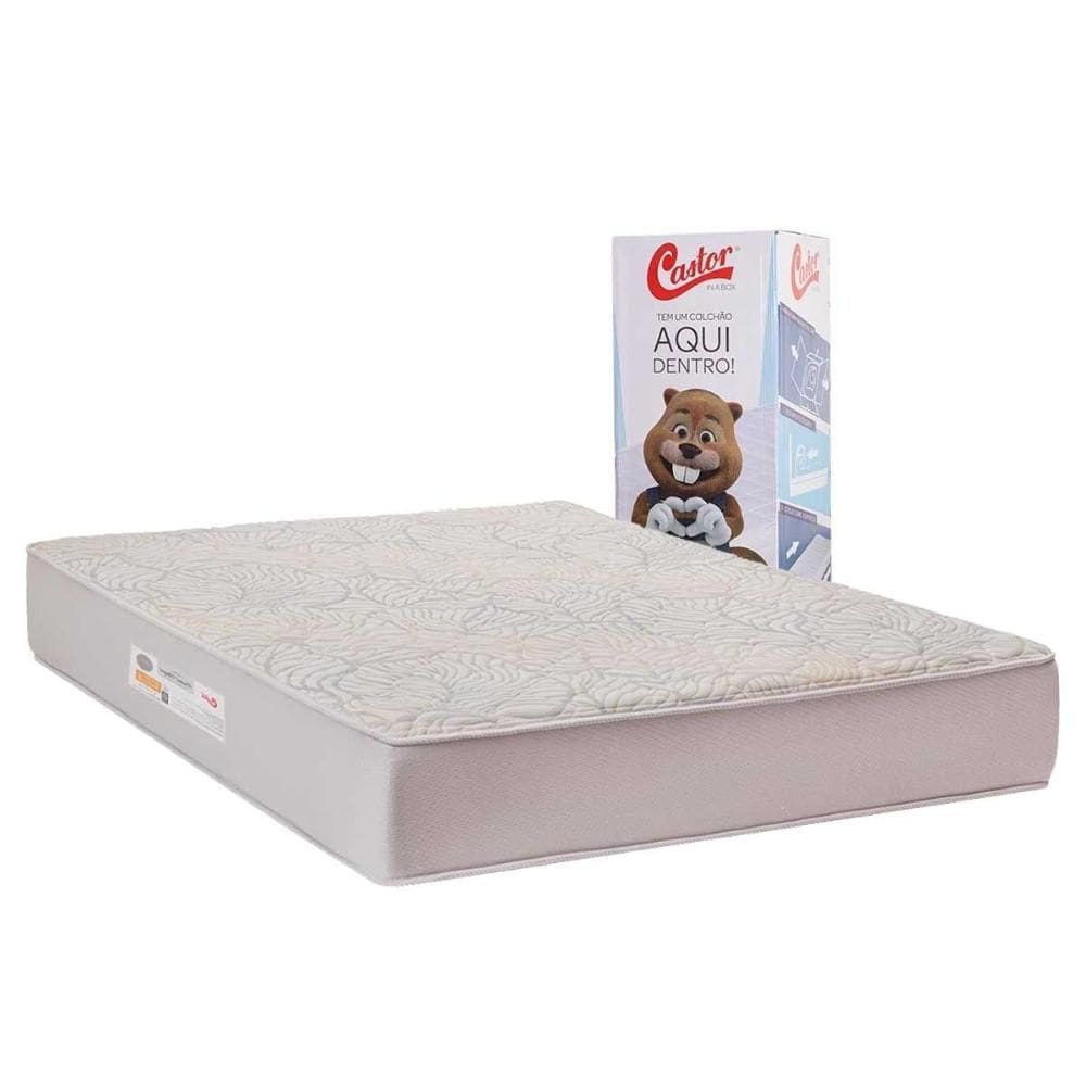 Colchão Queen Espuma Visco Gel a Vácuo Molas Ensacadas Vitagel Max Anatomic Double Face Bed in Box (158x198x25) - Castor