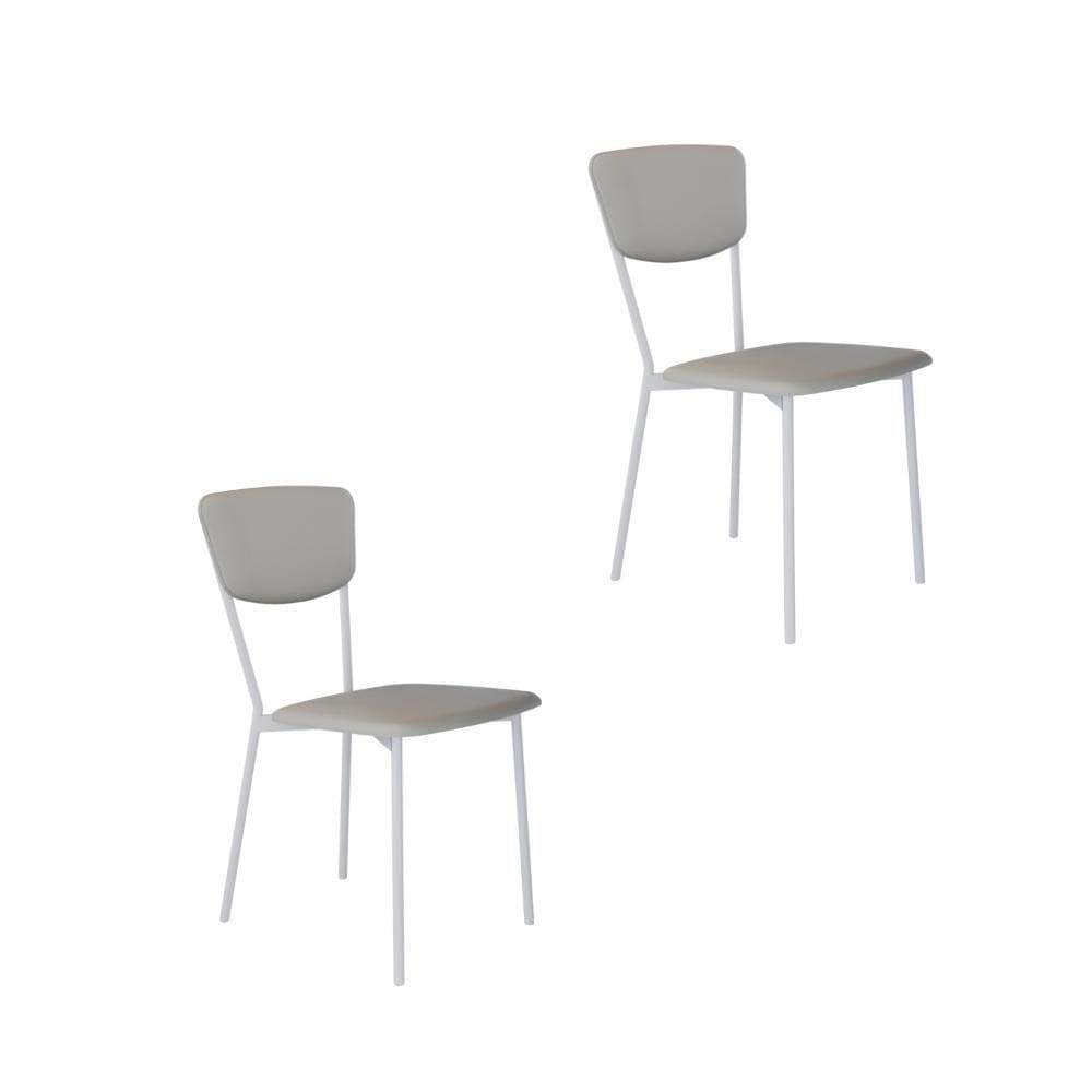 Cadeira Vintage Retrô Fixa C-4 Pés 425 X 505 X 830 Mm C-2 Un. Pés Brancos. Cn.saturno Off White Cn.saturno Off White