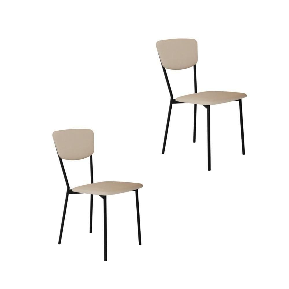 Cadeira Vintage Retrô Fixa C-4 Pés 425 X 505 X 830 Mm C-2 Un. Cy.areia Light Areia Light City