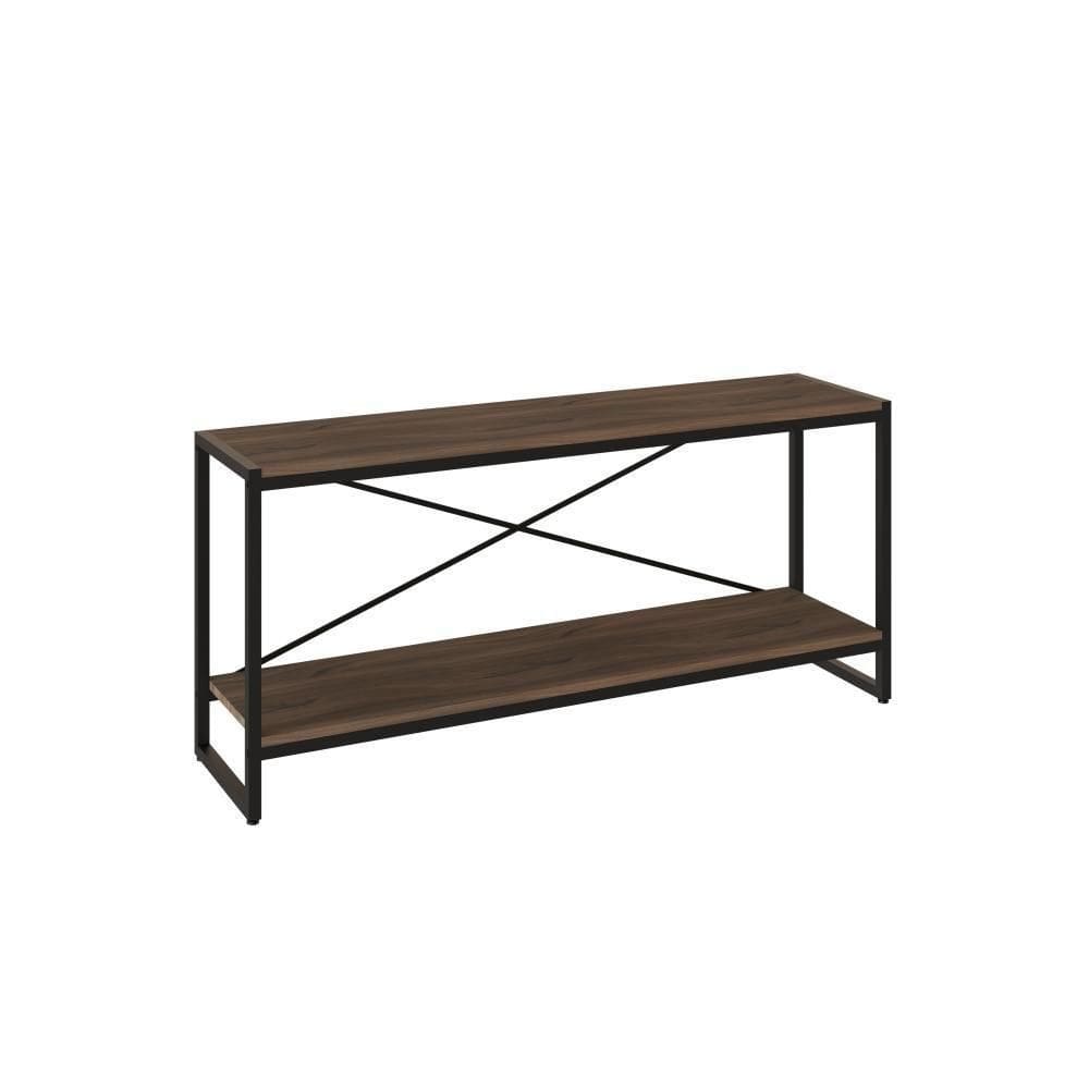 Rack P-tv Dynamica 120x30x56cm C-02 Prateleiras Nogal - Est.preta Nogal - Est.preta