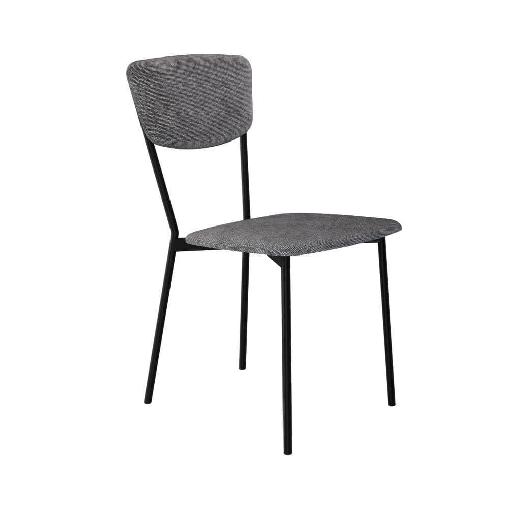 Cadeira Vintage Retrô Fixa C-4 Pés 425 X505 X 830 Mm C-1 Un. Cy.nevoa Prata Névoa Prata City