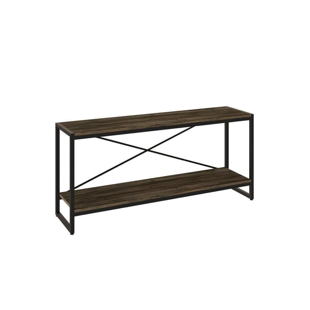 Rack P-tv Dynamica 120x30x56cm C-02 Prateleiras Carvalho Dark - Est.preta Carvalho Dark - Est.preta