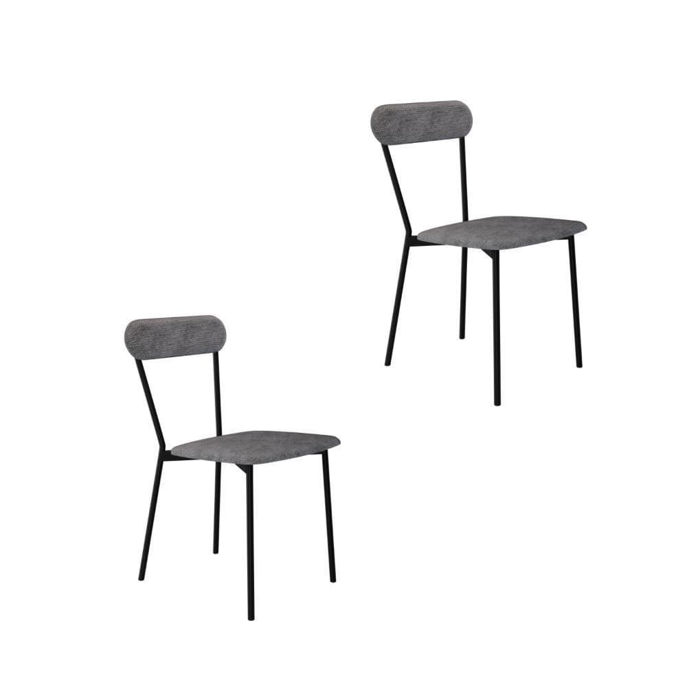 Cadeira Vintage Emília Fixa C-4 Pes 450 X 505 X 810 Mm C-2 Un.cy.nevoa Prata Névoa Prata City