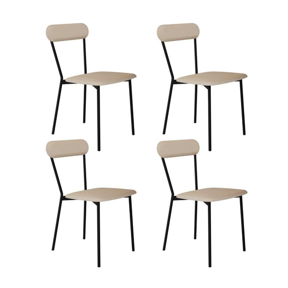 Cadeira Vintage Emília Fixa C-4 Pes 450 X 505 X 810 Mm C-4 Un.cy.areia Light Areia Light City
