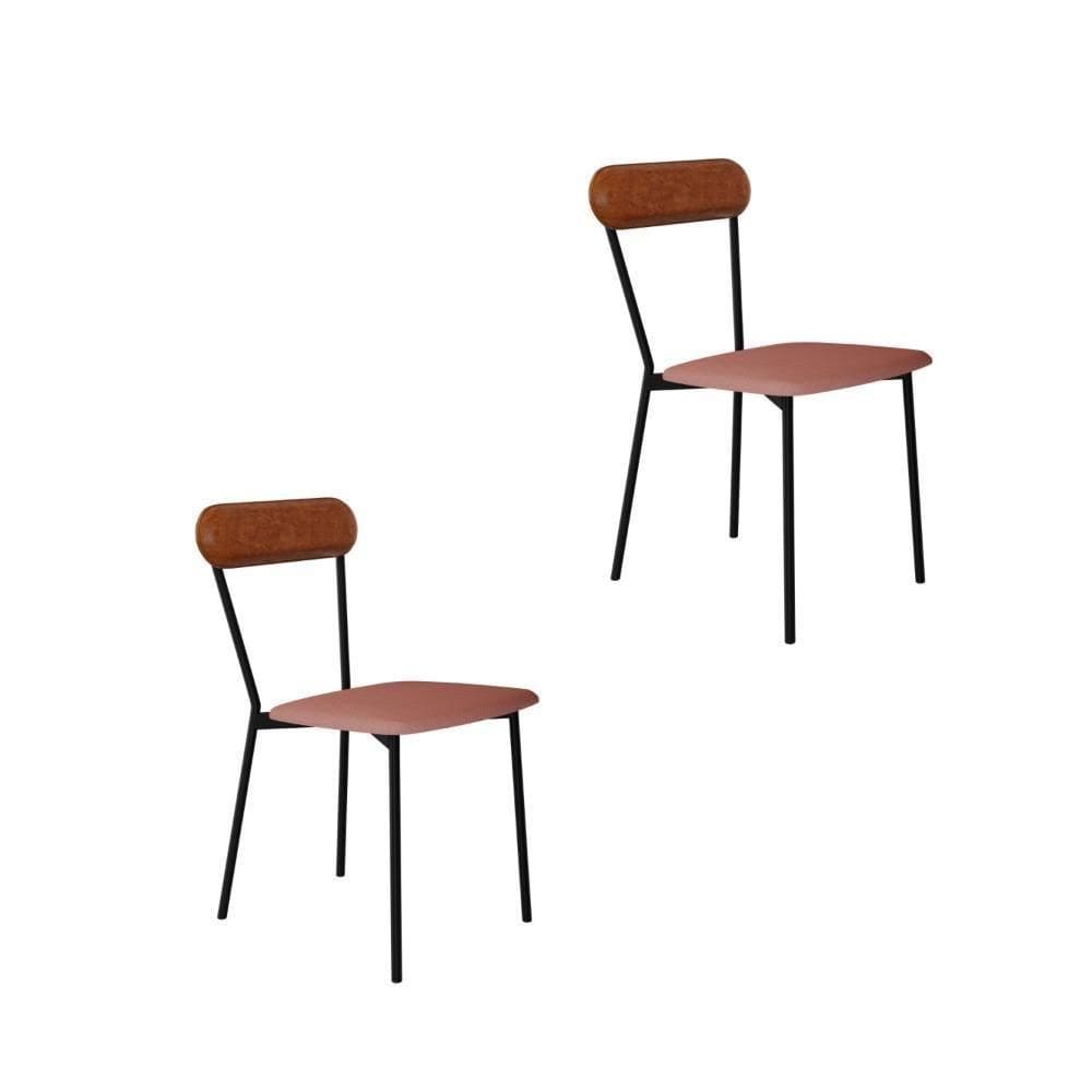 Cadeira Vintage Emília Fixa C-4 Pes 450 X 505 X 810 Mm C-2 Un.cy.tlp.rse-cn.cml Tulipa Rse-cn.caramelo