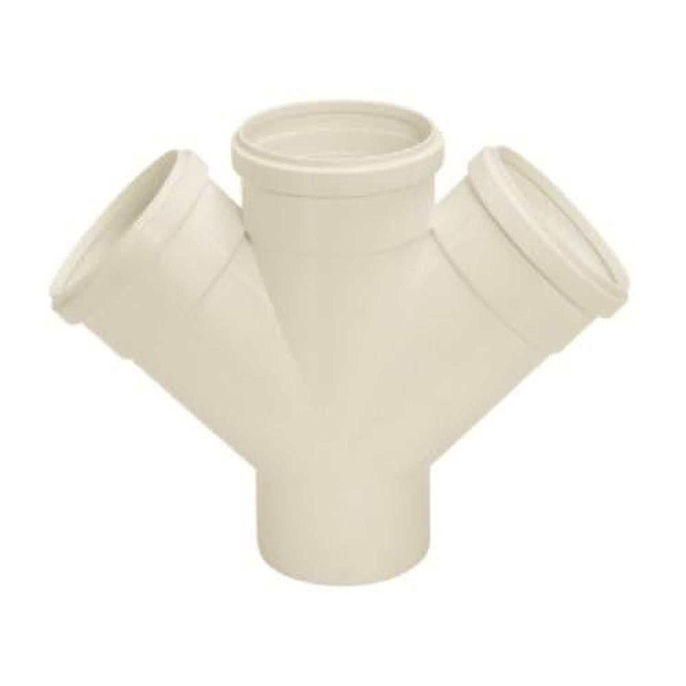Junção Esgoto Dupla 75x75mm Pvc Branca - Amanco