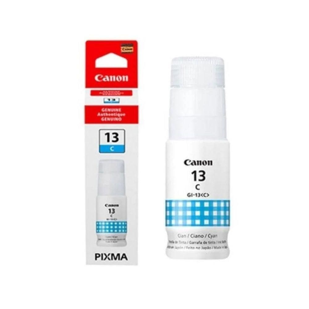 Tinta Canon Gi-13 Gi13 Ciano autêntico Para Impressora Mega Tank G510 G610 G-510 G-610 Refil 60ml