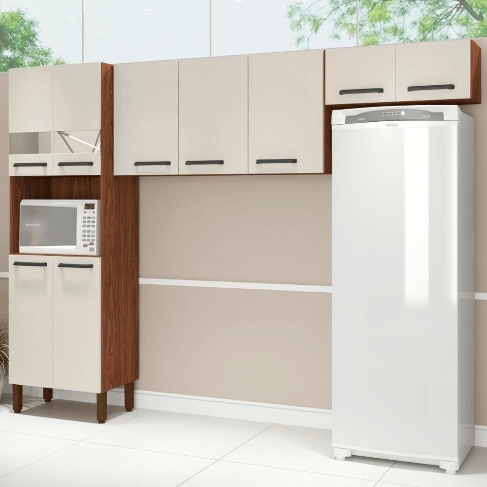 Cozinha Firenze Nogueira Off-white