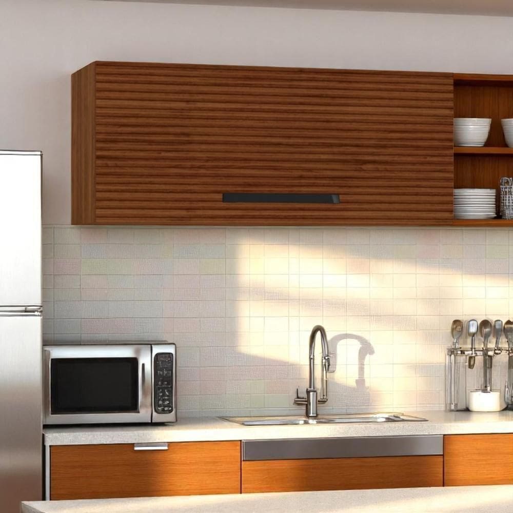 Armário Refrigerador 700 Ametista Nogueira Ripado