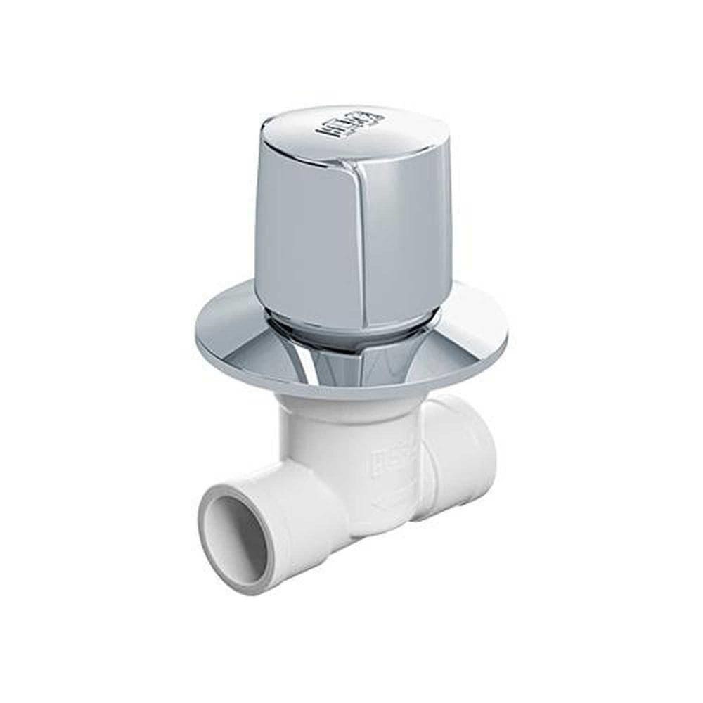 Registro De Pressão Com Canopla 20mm Branco-cromado - Herc