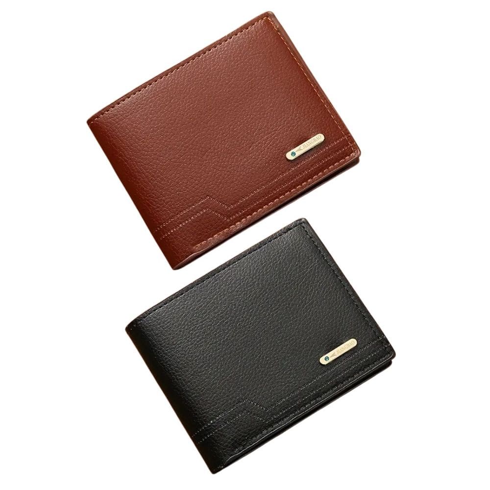 Kit 2 Carteiras Masculina Slim Porta Cartões Design Moderno