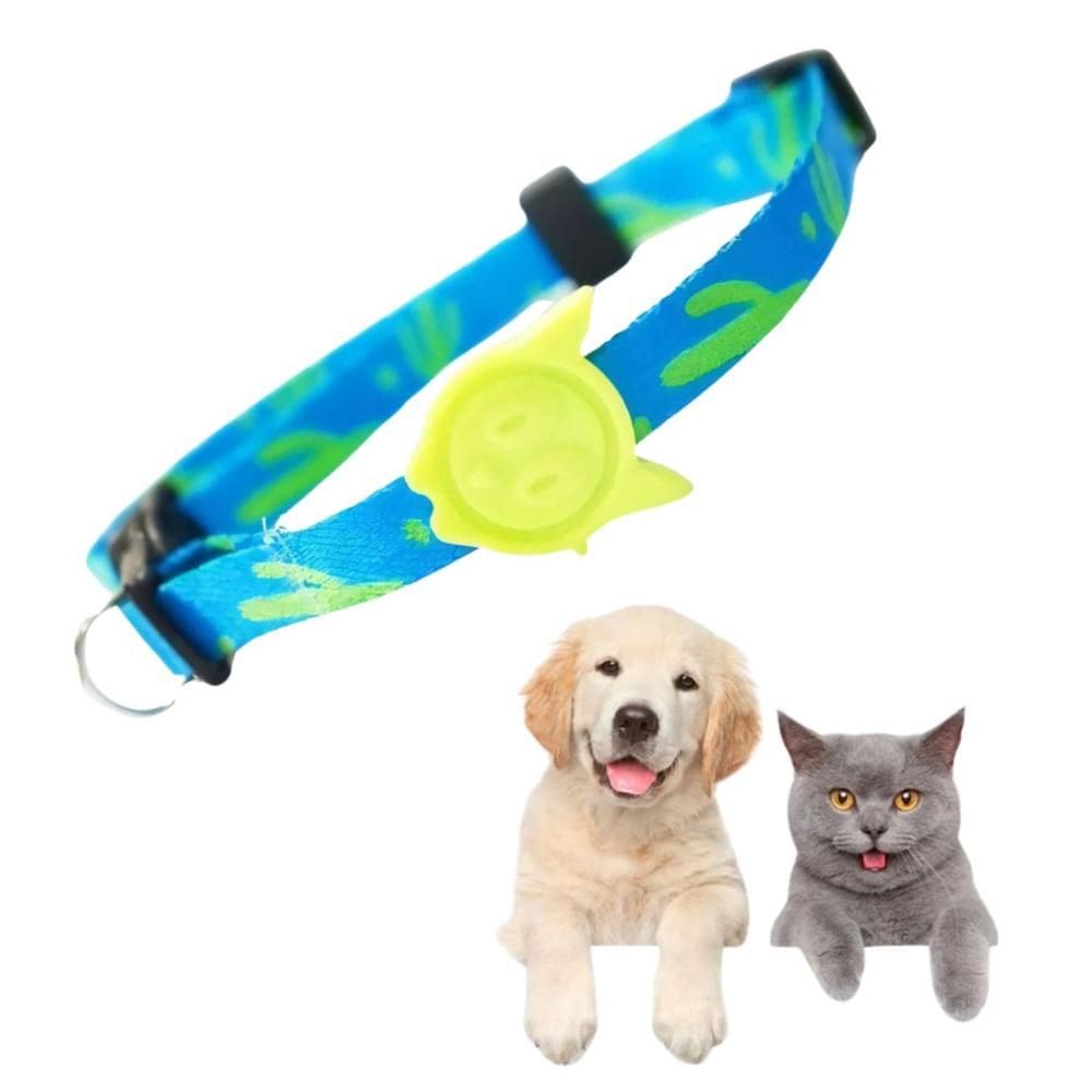 Coleira Gato e Cachorro Regulável até 40cm Guia Cactus Pet