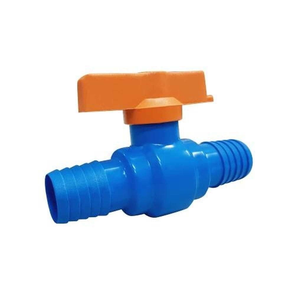 Registro Esfera Dentado 3-4`` Azul Pvc - Passagem Plena De água