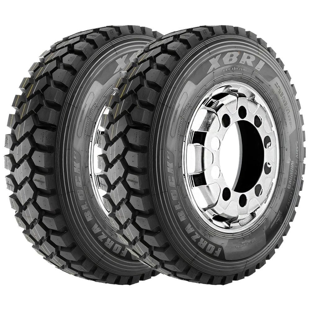 Pneu Xbri Forza Block P1 295/80 R22.5 Aro 22.5 152/149J 18PR Misto Kit2