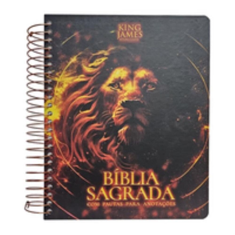 Bíblia para anotações - KJA - leão épico