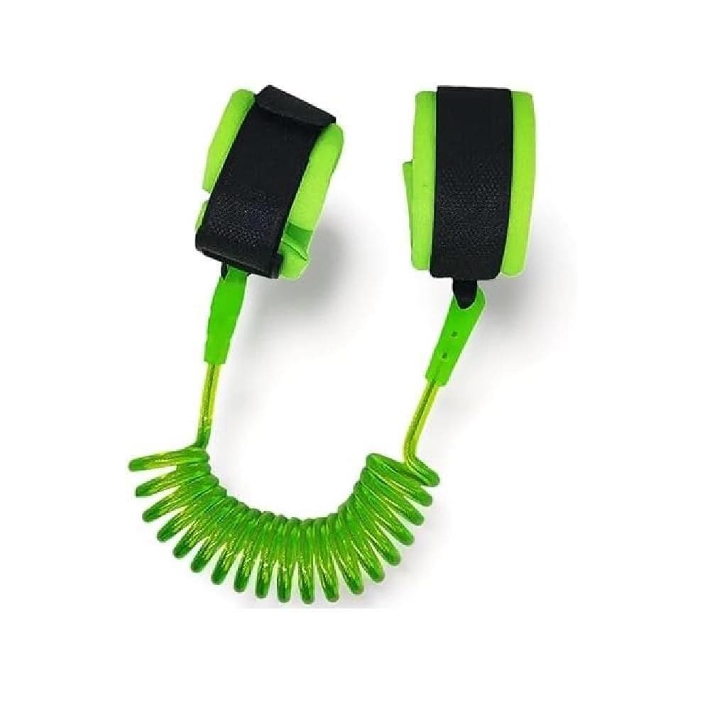 Pulseira Guia Seguranca Baby Crianca Passeio Parque Rua Anti Perca fecho aderente Acolchoado Verde