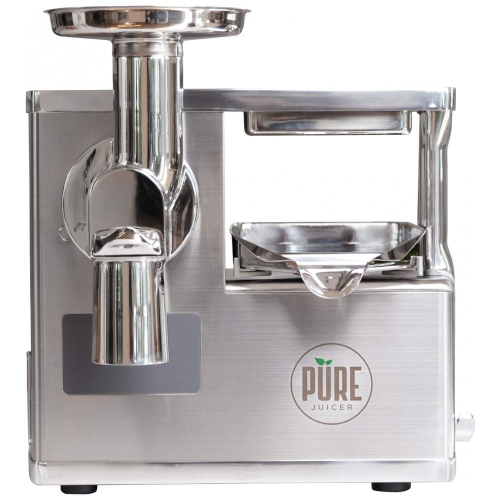 Centrifuga de Frutas e Legumes com 2 Etapas, Aço Inoxidável, 110V, Pure Juicer, Prata