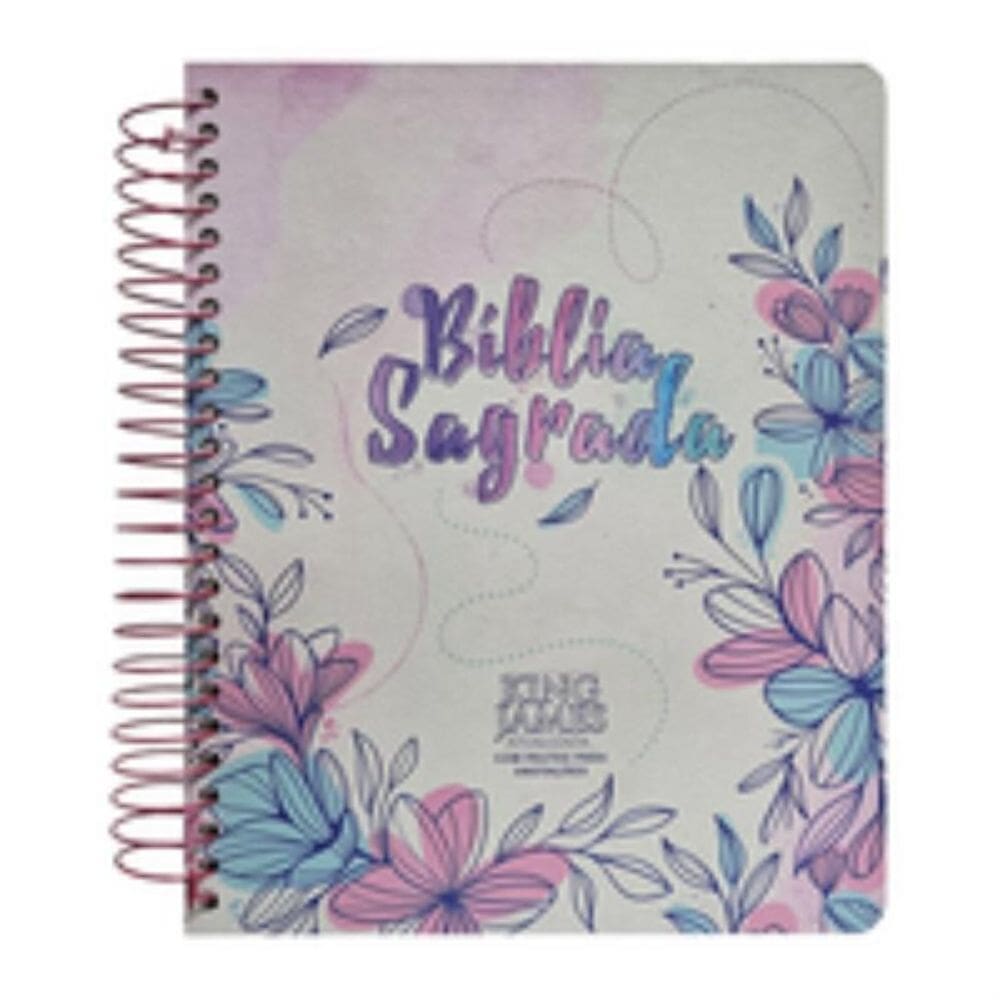 Bíblia para anotações - KJA - flores desenho