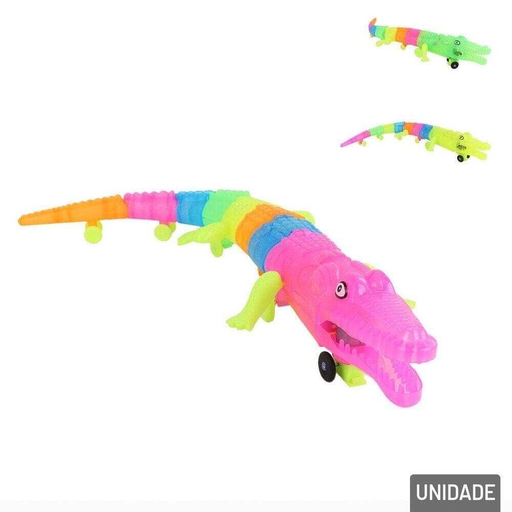Jacaré Bate e Volta com Movimento LUZ SOM Color - Tudo em Caixa