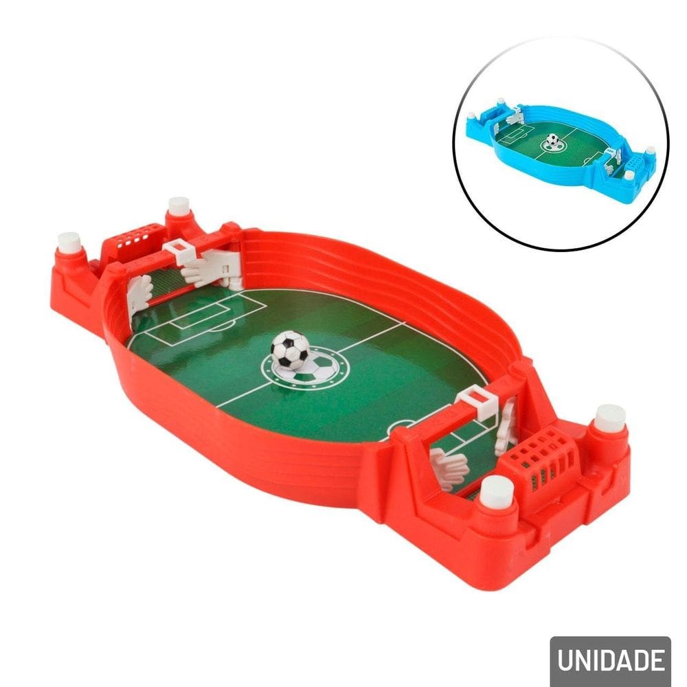 Jogo Mini Futebol Portátil com Lançador Color - Tudo em Caixa