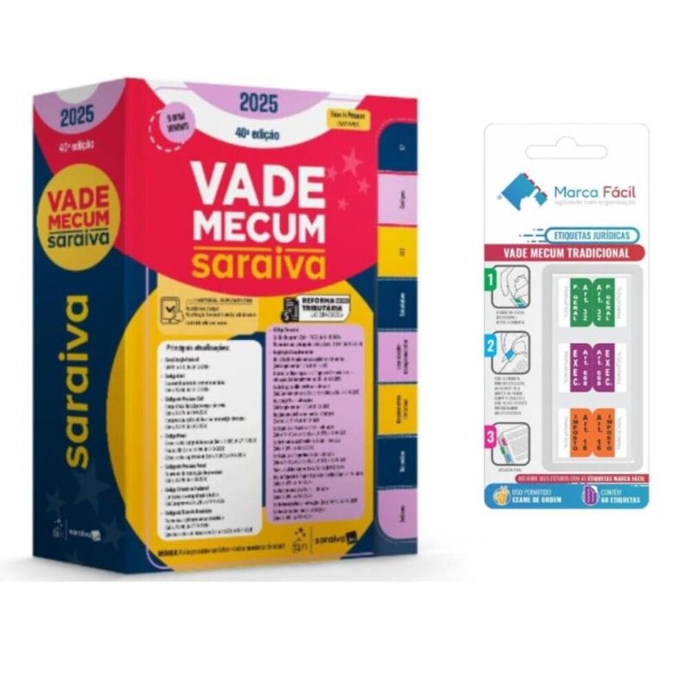 Vade Mecum Saraiva Tradicional - 40ª Edição 2025 +