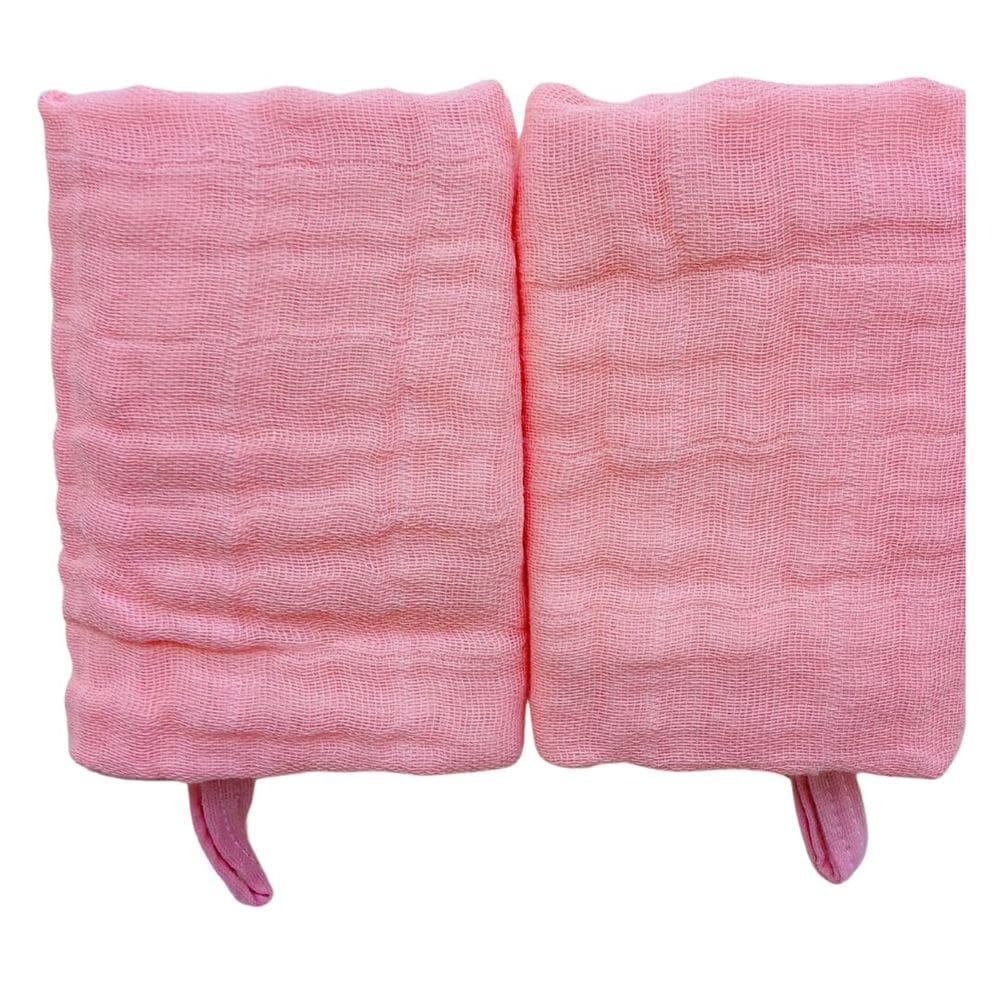 Kit 2 Toalhas Pano de Boca Bebe Soft de Algodão Menina Enxoval Com Prendedor de Chupeta