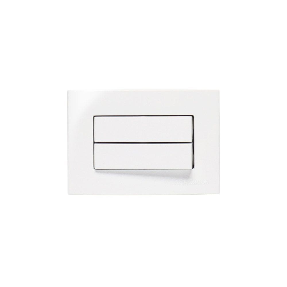 Placa para Móveis 65x45 com Interruptor Duplo Simples MarGirius Sleek 10A Branca