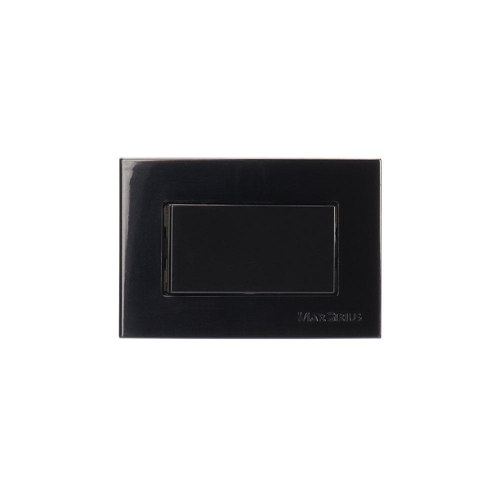 Placa para Móveis 65x45 com Interruptor Intermediário MarGirius Sleek 10A Preto Ebony
