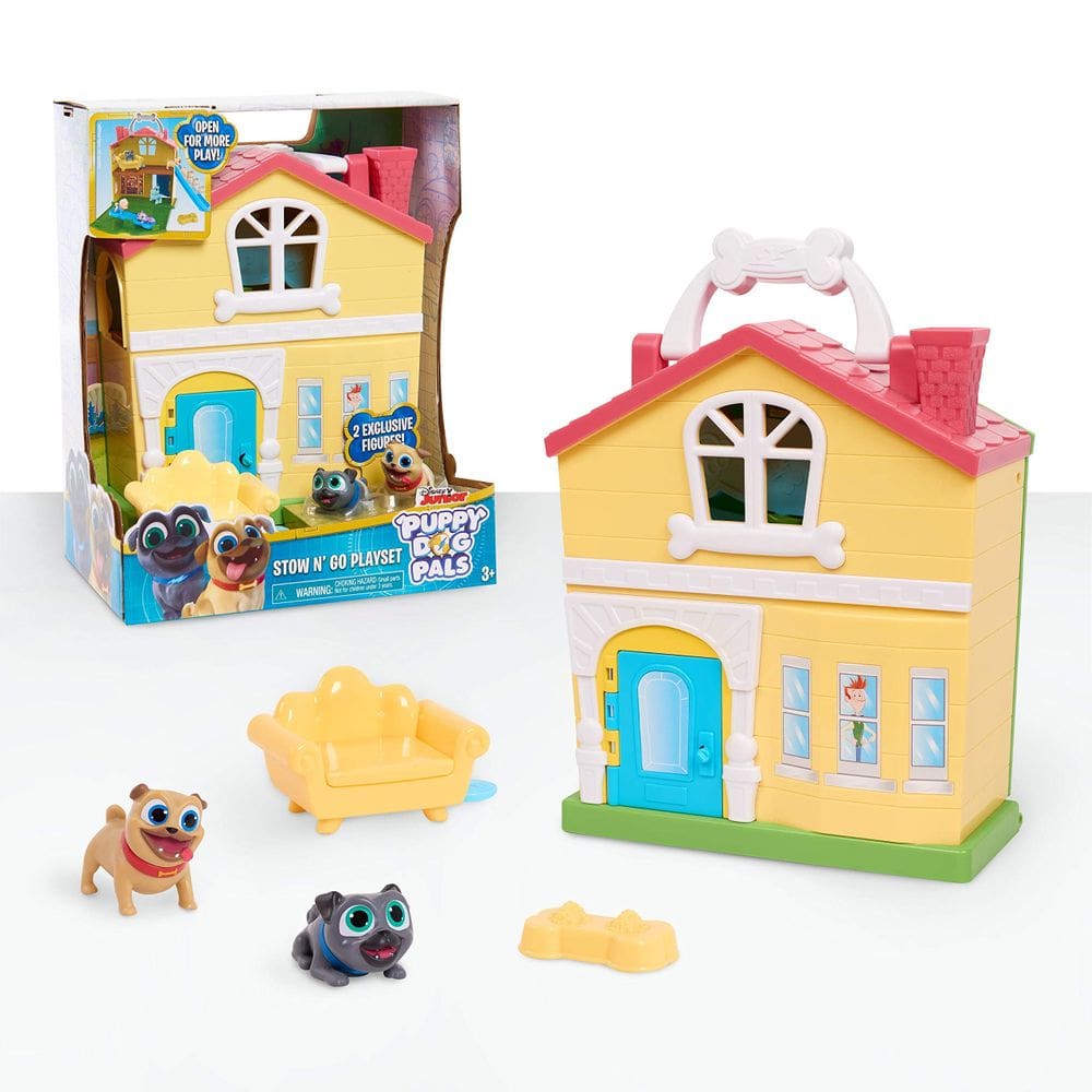 Playset Puppy Dog Pals Stow N` Go com alça para crianças de 3 anos ou mais