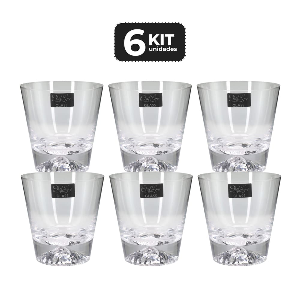 Kit 6 Copo De Vidro Para Drink 250 Ml